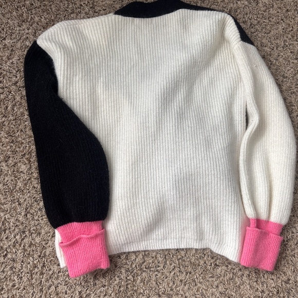 Listicle Sweater Women's M Colorblock Cardigan Classic Preppy Cozycore - Picture 4 of 4